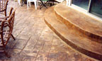 Stamped Concrete Patio and Steps